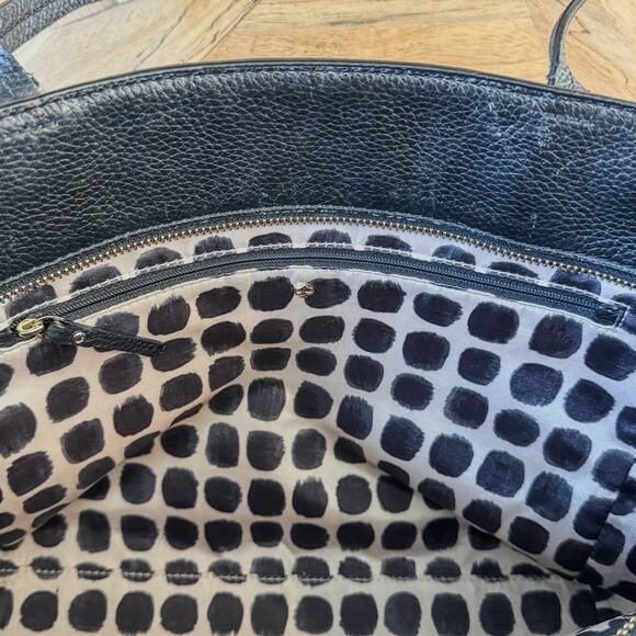 Kate Spade New York, Spencer Court Archie Tote, Black Pebbled Leather & Suede - Picture 7 of 12